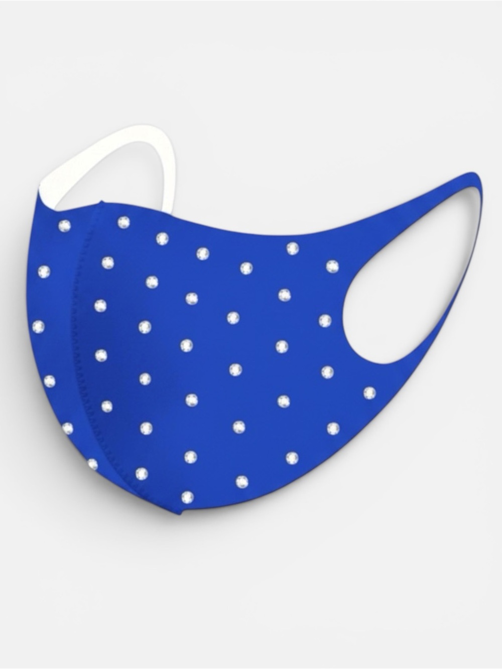 Royal Blue Rhinestone Face Mask NWT Sealed | Sapphire Blue Sparkle Glam Fashion